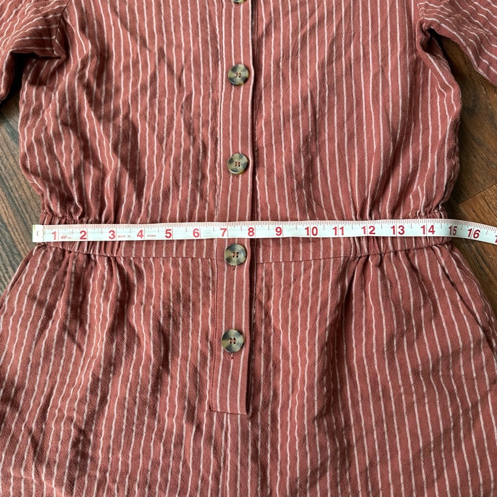 Roolee Rust Striped Jumpsuit - Picture 5 of 7